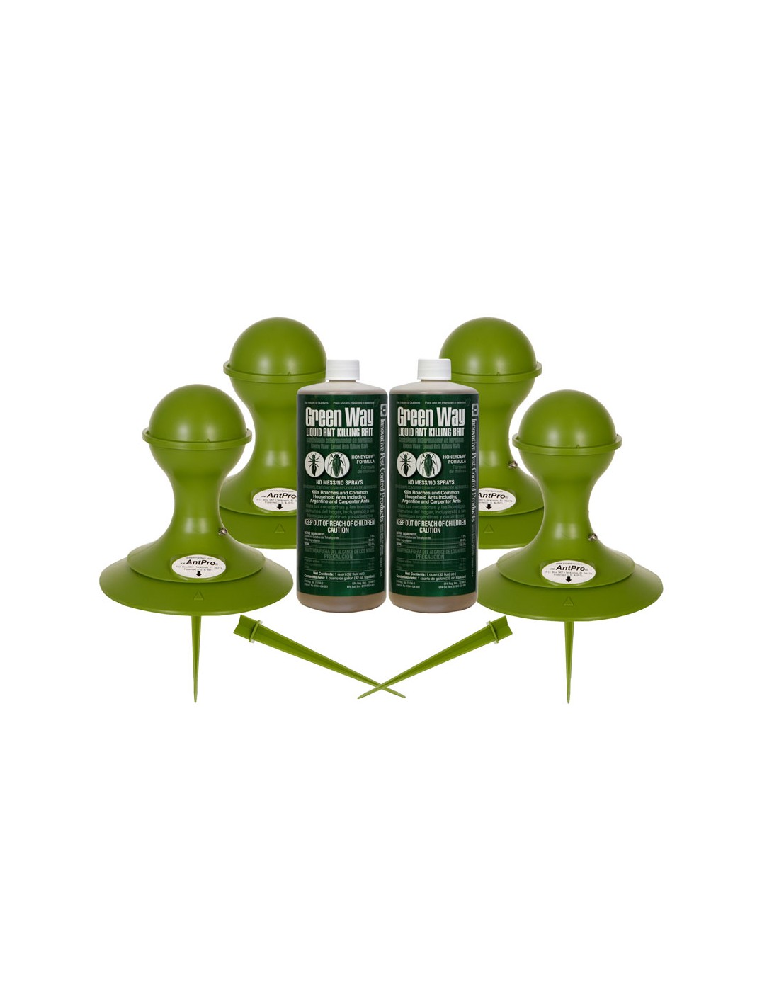 what is the ingredient in green way liquid ant killer?  can I use Terro liquid in the KM ant pro dispensor?