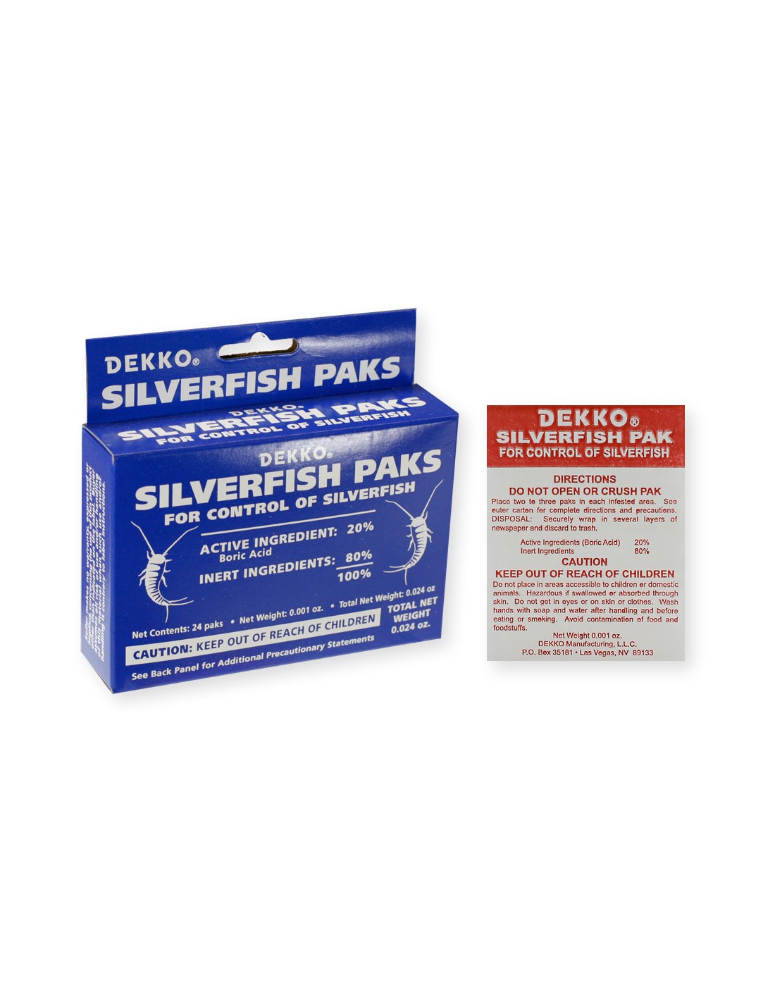 When will your Dekko Silverfish Bait Paks be in stock?