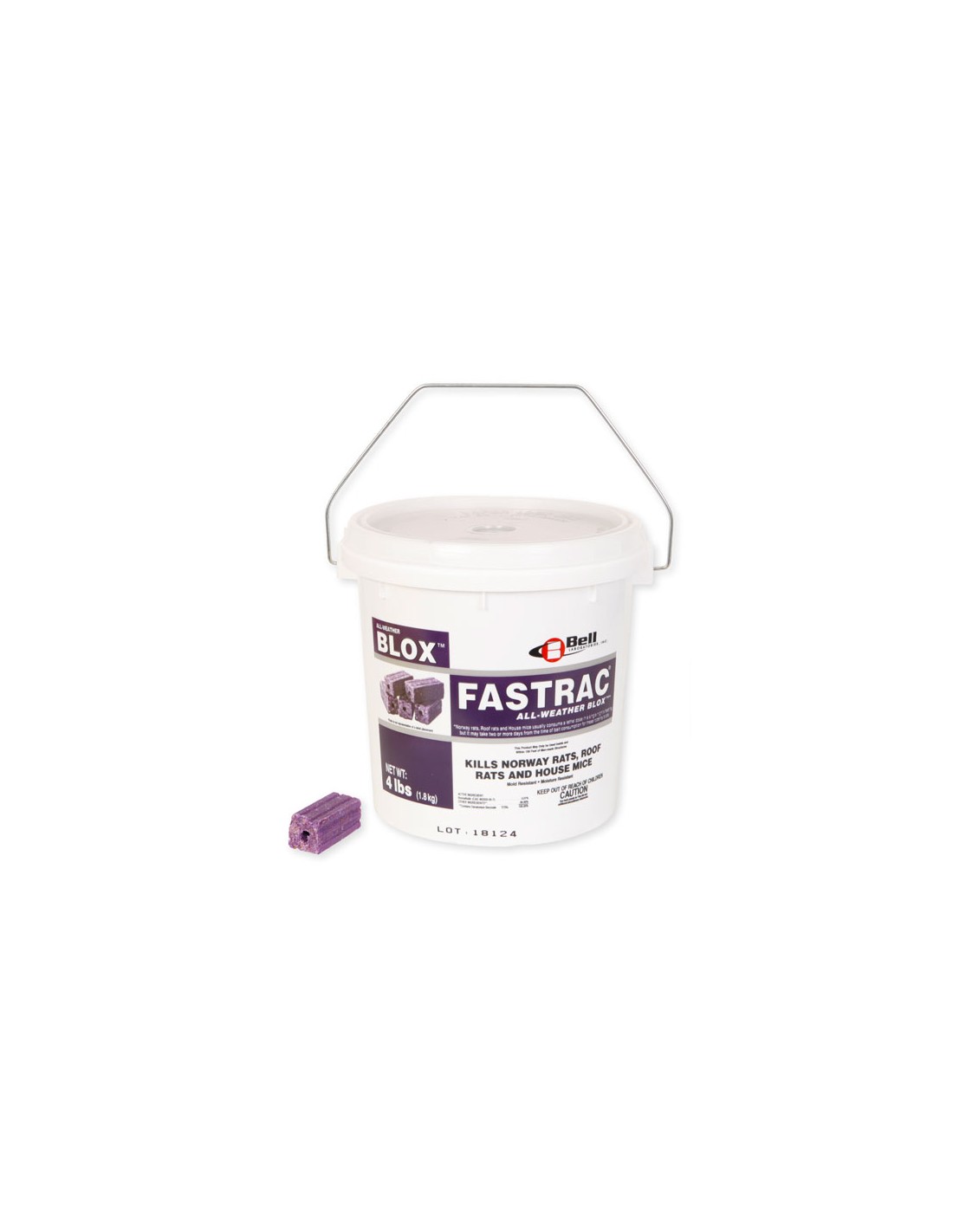 How many blocks are in the 4 pound pail of Fastrac?